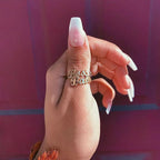 Anillo Personalizado con Nombre - Acero Inoxidable Bañado en Oro