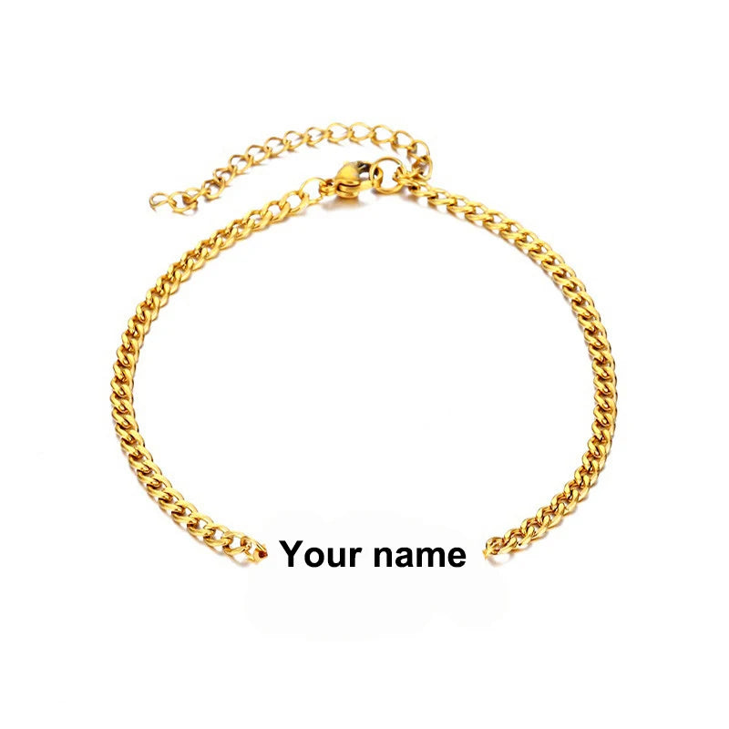 Tobillera Personalizada con Nombre Acero Inoxidable | Esencia Única