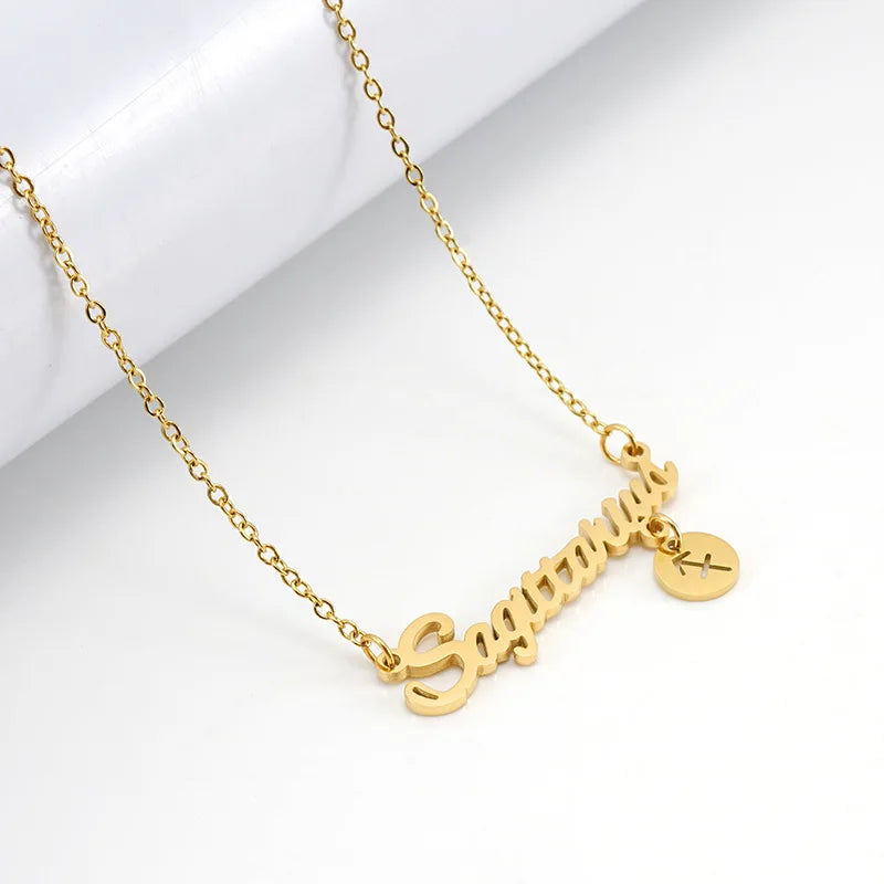 Collar Zodiacal Infantil Acero Inoxidable Oro | 12 Signos Personalizado