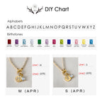 Collar Inicial Personalizado Acero Inoxidable Oro 18K | 26 Letras Circonita