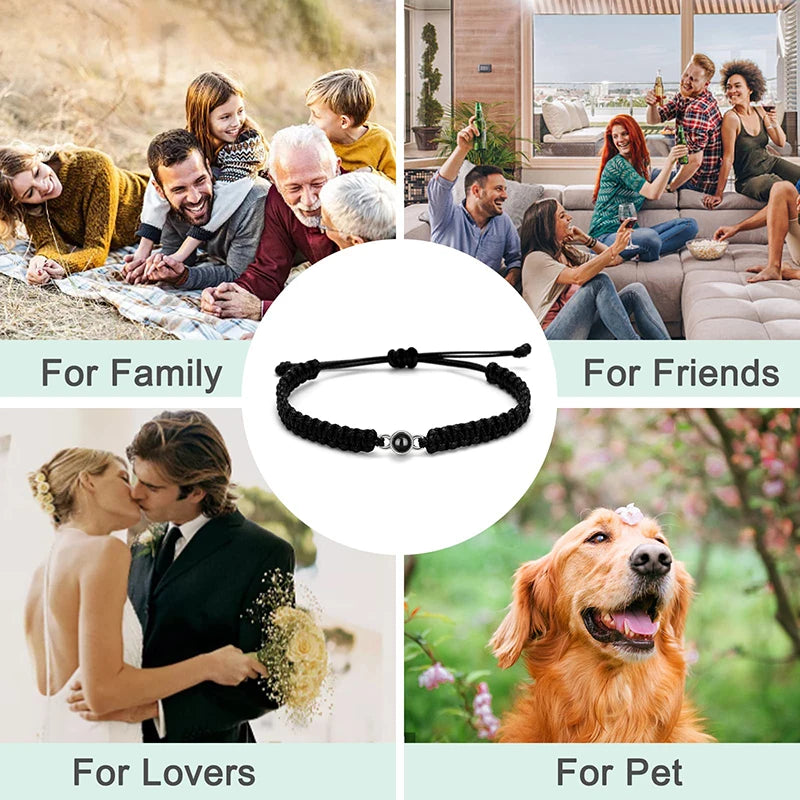 Pulsera Personalizada con Foto Proyección Acero Inoxidable | Detalles con Alma