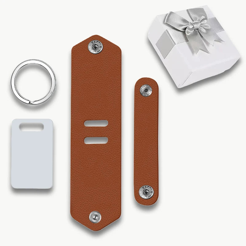 Llavero Cuero Genuino con Foto Personalizada Grabado Láser | Detalles con Alma