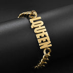 Pulsera Personalizada con Nombre - Cadena Cubana Acero Inoxidable