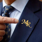 Broche de Iniciales Personalizado en Acero Inoxidable