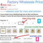 Conjunto Anillos Boda Harmony Oro 18K Pareja | Acero Quirúrgico Promesa