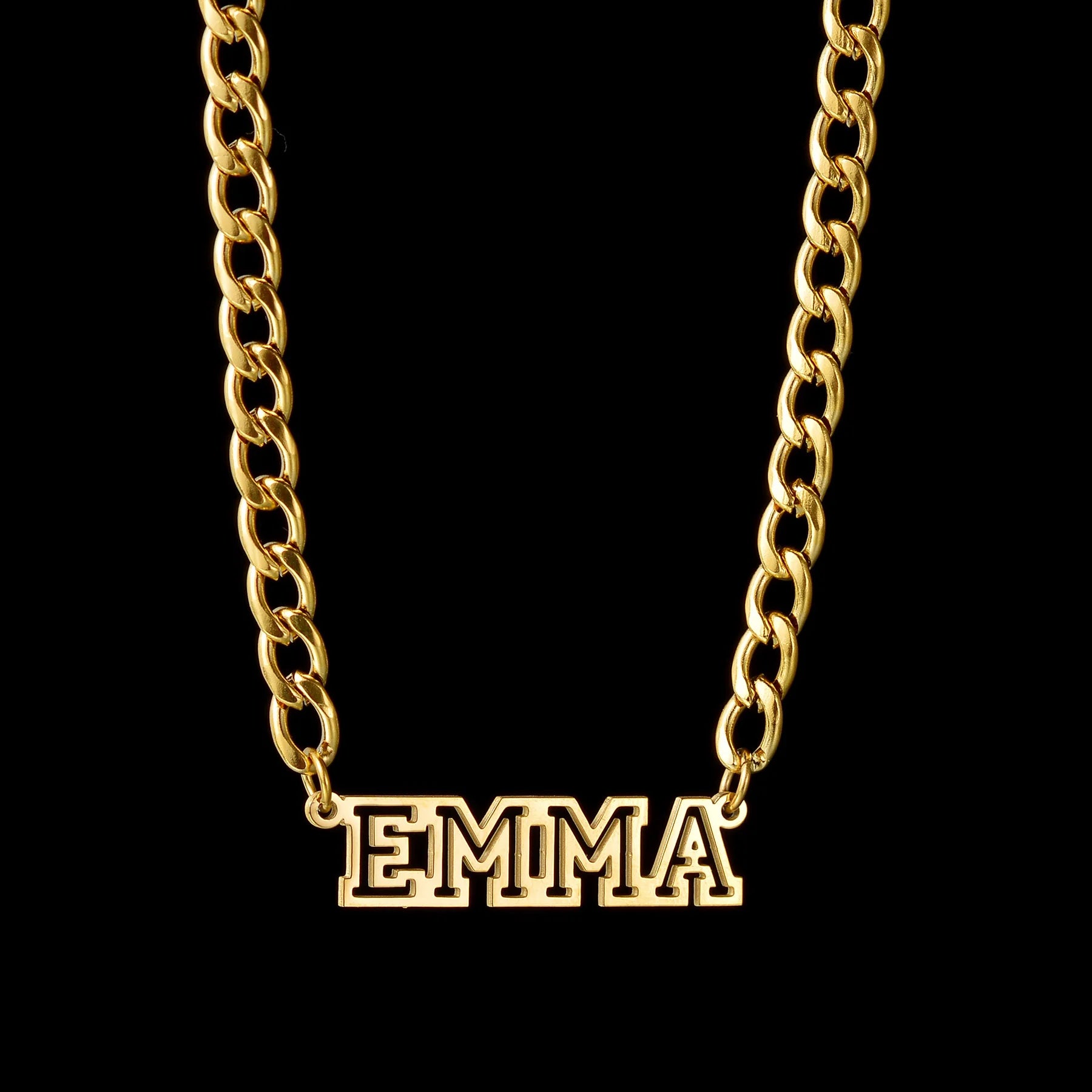 Conjunto Joyería NK Personalizado Nombre Acero Inoxidable | Collar Pulsera Pendientes