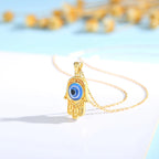 Collar Mal de Ojo Oro 18K Certificado AU750 | Joyería Lujo Protección Mujer