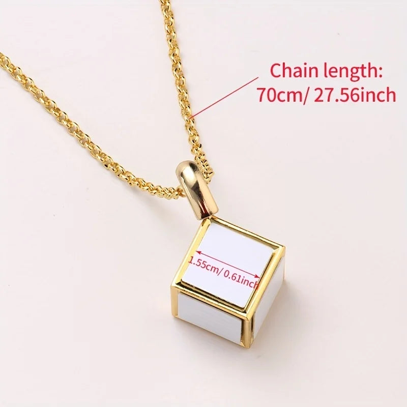 Collar Cubo Personalizado 6 Fotos Acero Inoxidable | Detalles con Alma