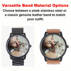 Reloj Personalizado con Foto de Mascota Cuero Genuino | Detalles con Alma