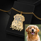 Collar Personalizado con Foto y Nombre Grabado - Acero Inoxidable Premium