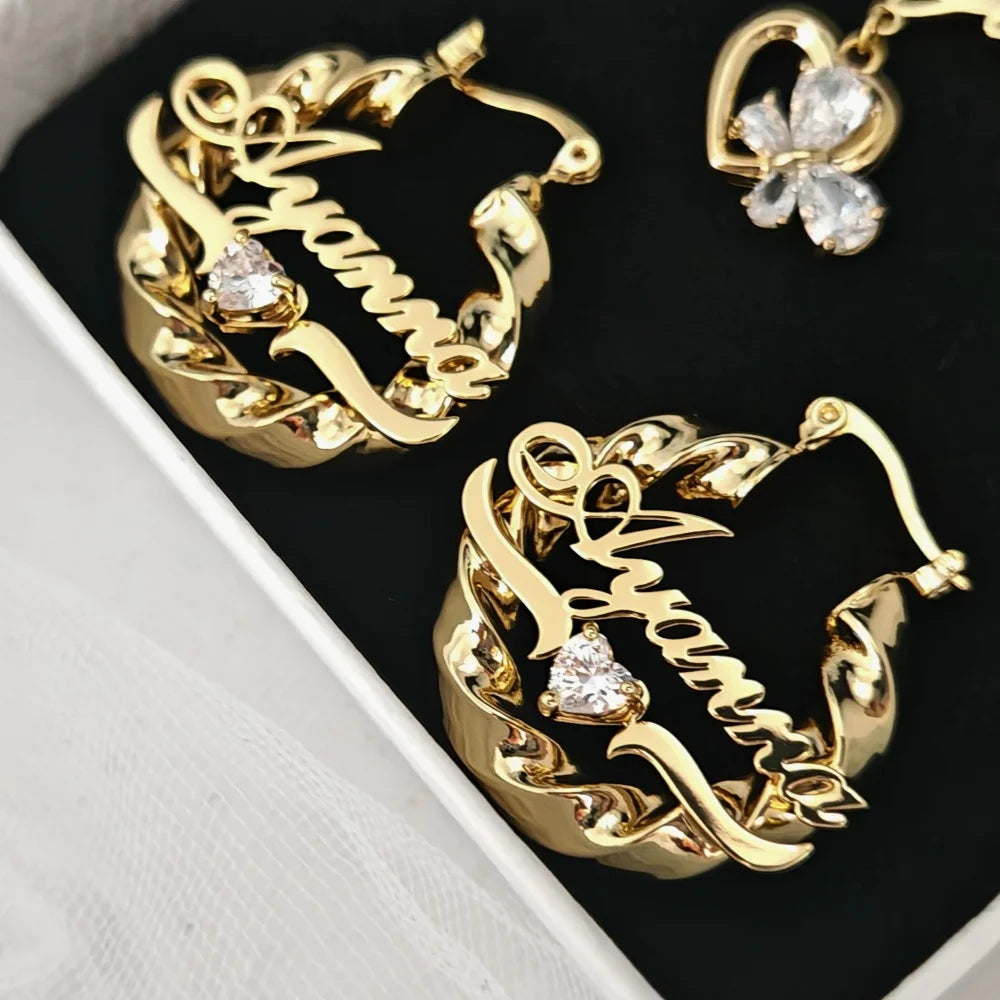 Pendientes Infantiles Enroscados Acero Inoxidable Oro | Conjunto Niña Seguro