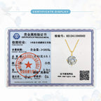 Collar Moissanita Oro 14K Certificado 0.5-3CT | Compromiso Lujo Mujer