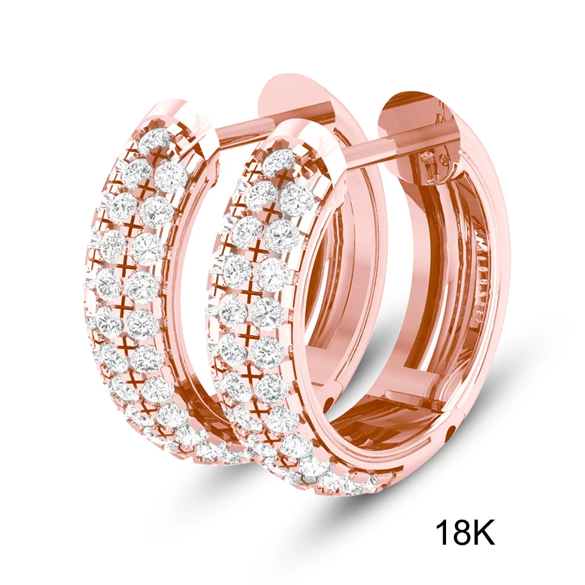 Aros de Moissanita VVS1 Oro Blanco 18K | Pendientes Lujo Kirin Palace