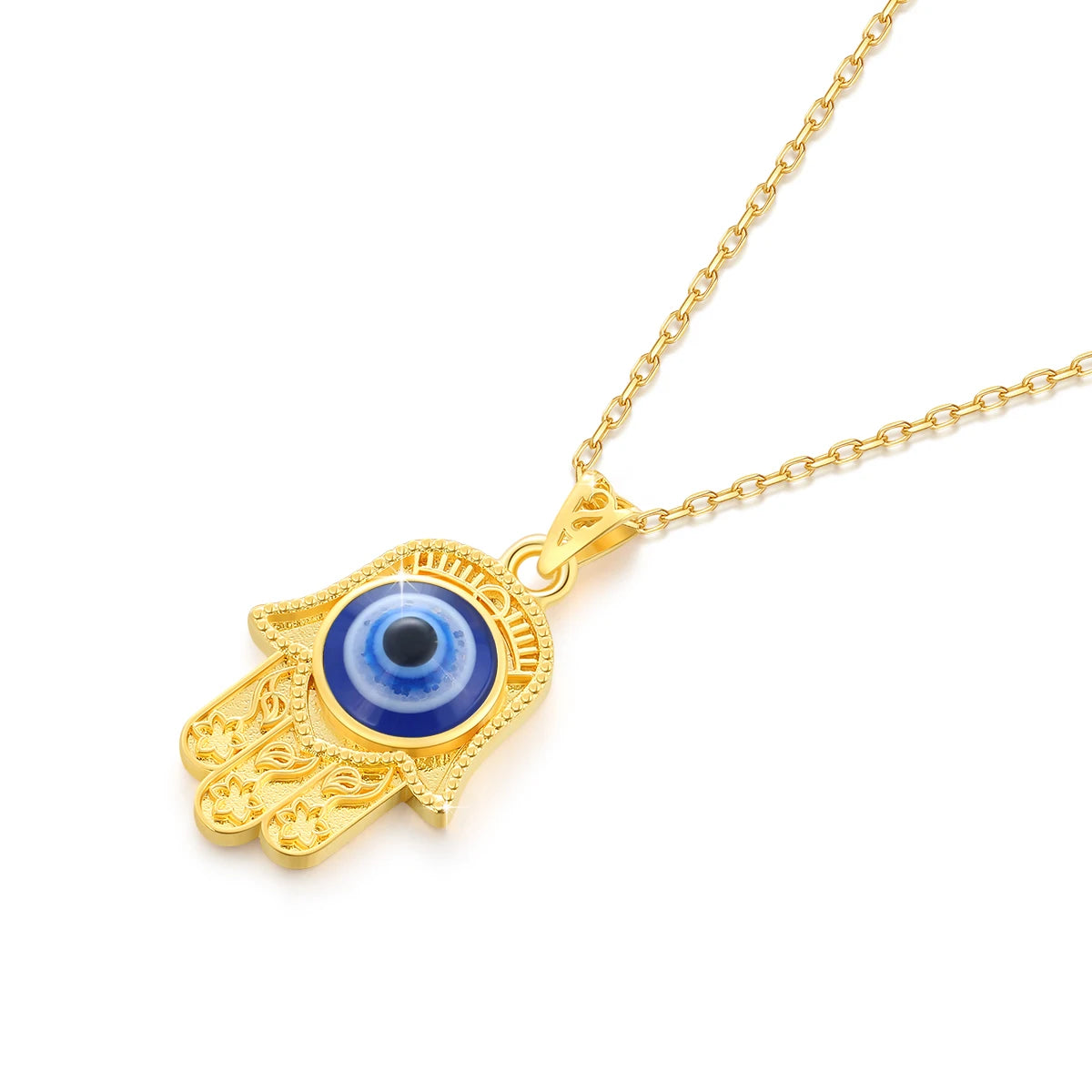 Collar Mal de Ojo Oro 18K Certificado AU750 | Joyería Lujo Protección Mujer