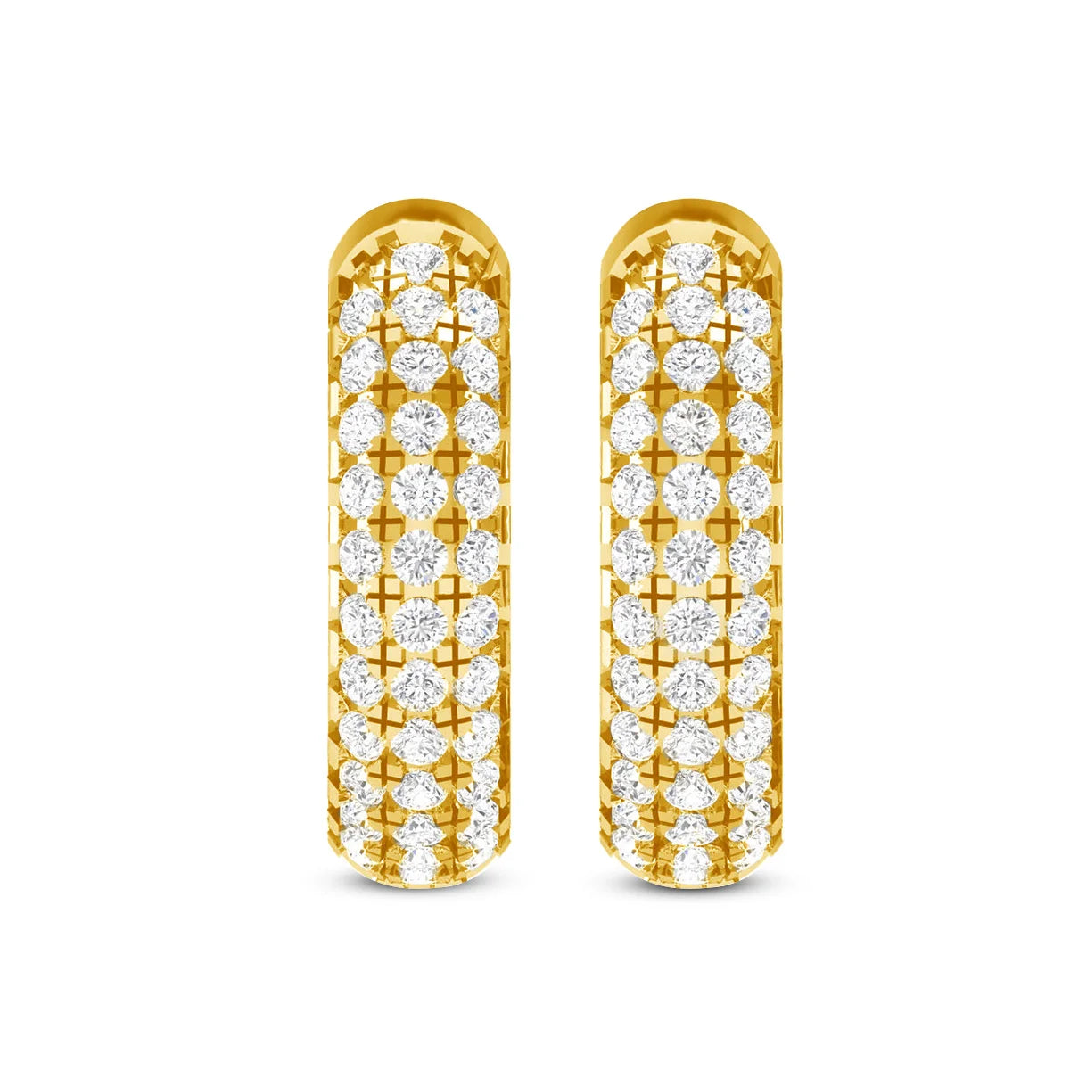 Aros de Moissanita VVS1 Oro Blanco 18K | Pendientes Lujo Kirin Palace